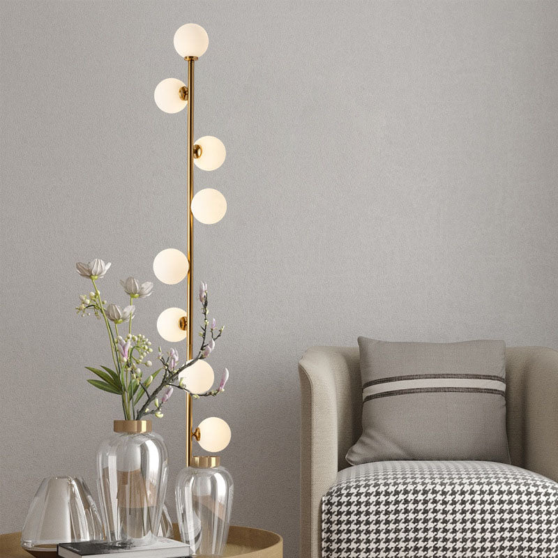 Contemporary Scandinavian Metal 9-Light Floor Lamp