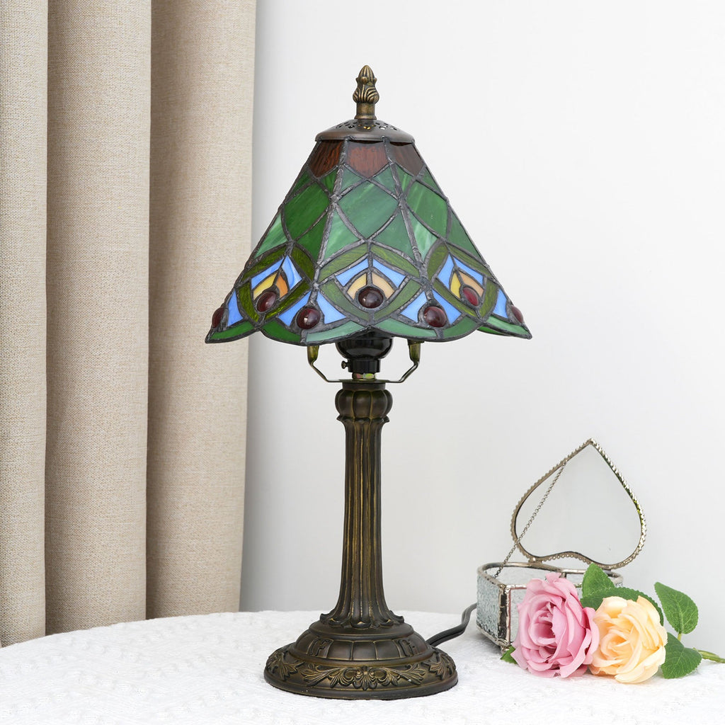 Resin Glass Conic Bead Table Lamp
