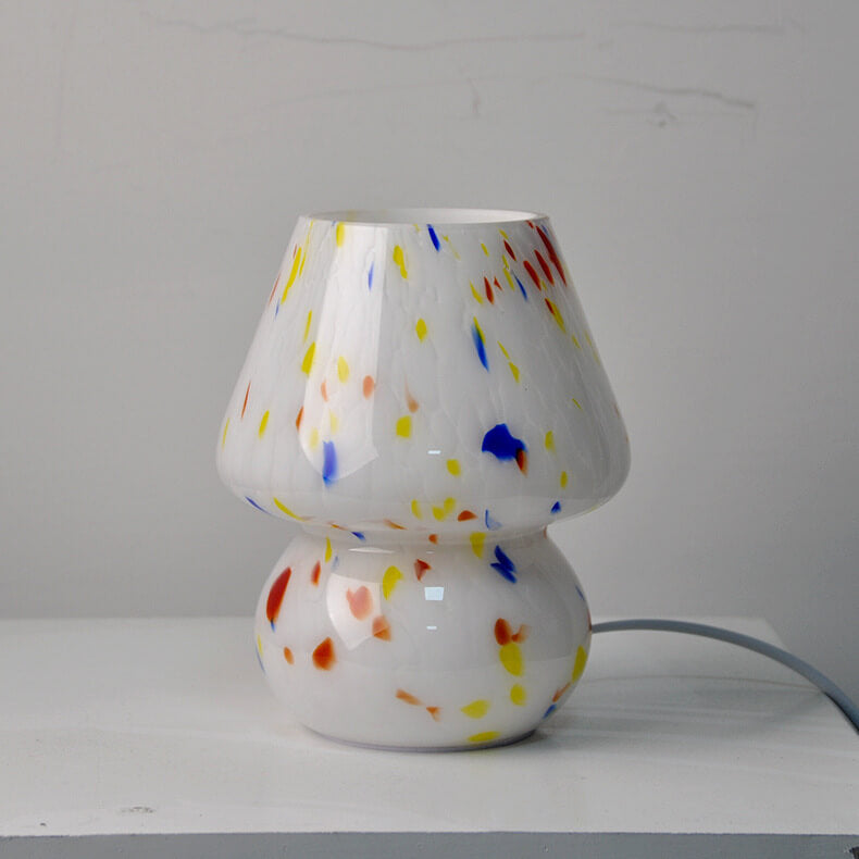 Watercolor Mushroom Glass Table Lamp