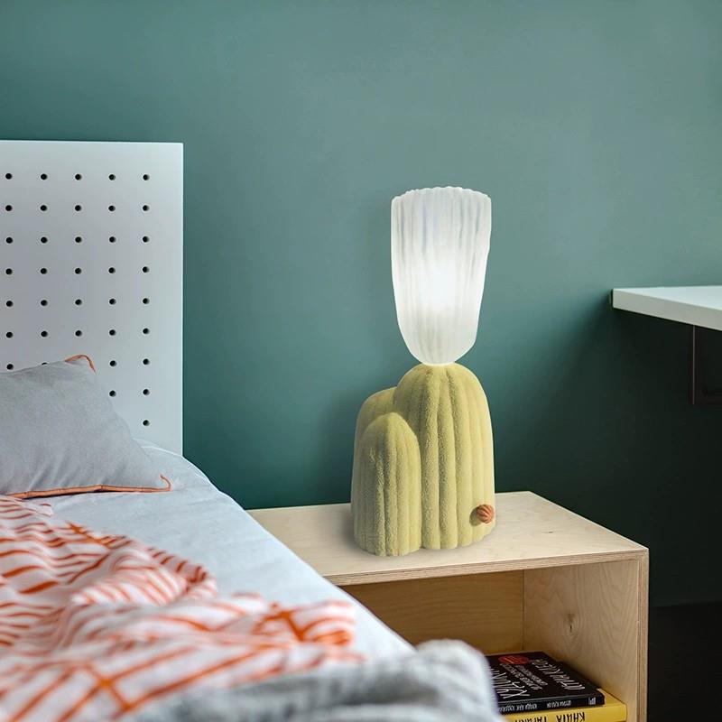 Cactus Resin Glass Living Table Lamp