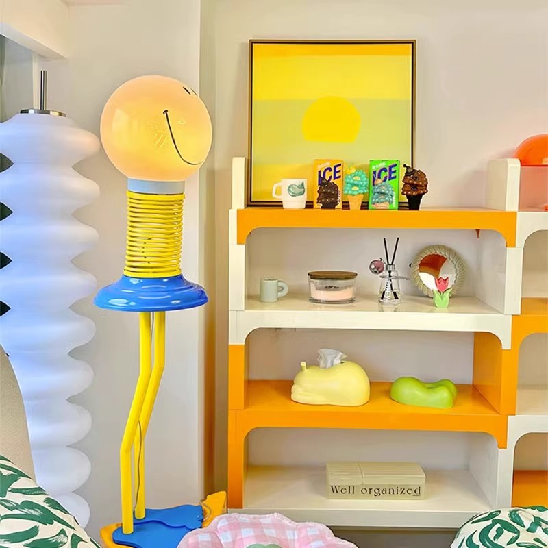 PVC Iron Smile Cartoon Floor Lamp