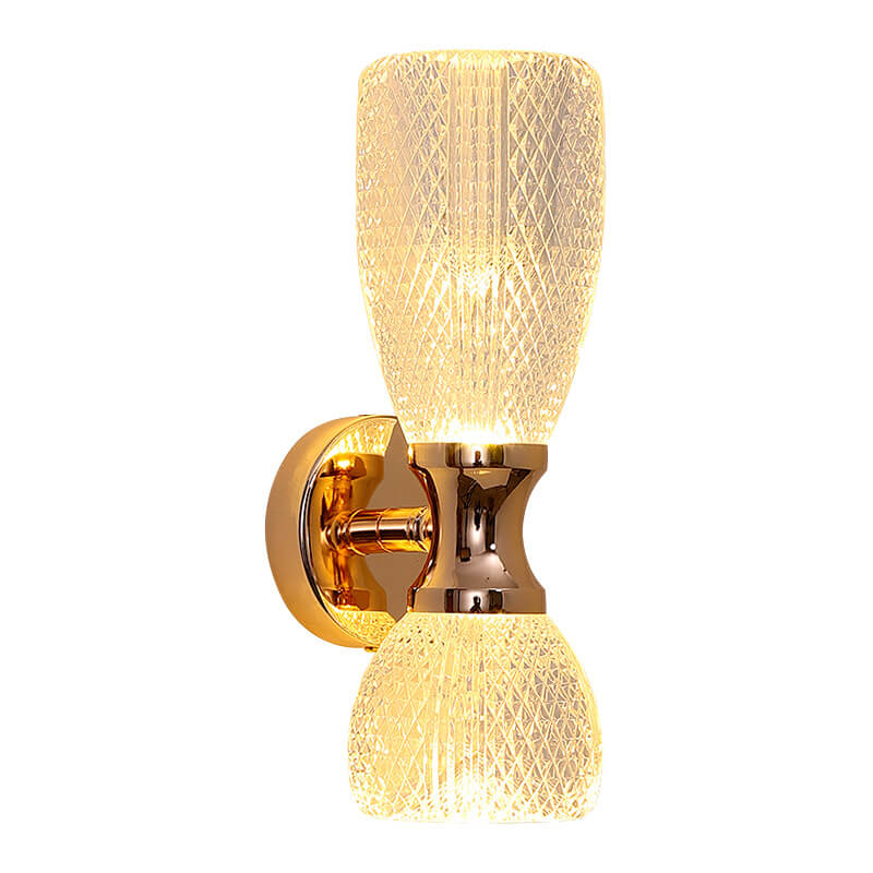 Column Acrylic Hardware Living 2-Light Wall Lamp