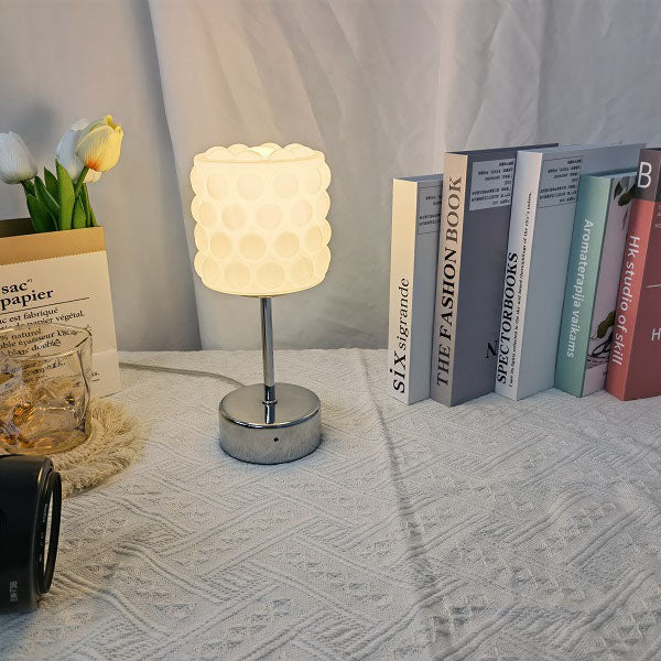 Glass Metal Reading Table Lamp