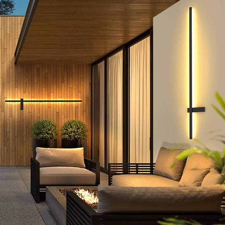 One Word Long Iron Outdoor Light