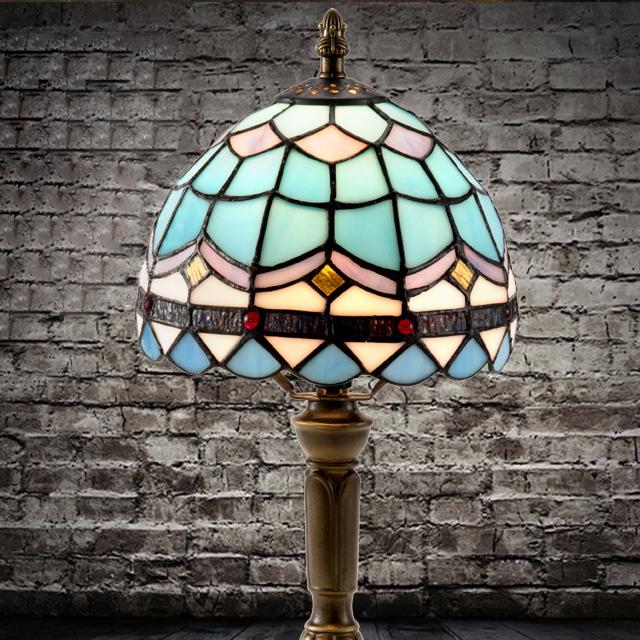 Decorative Stained Glass Tall Table Lamp