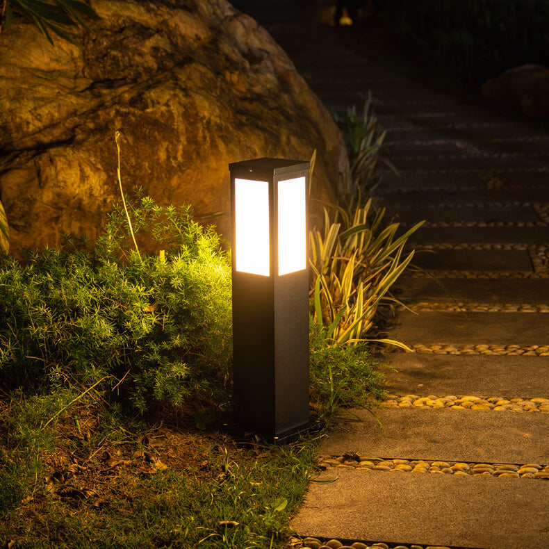 Modern Solar Lawn Square Outdoor Light