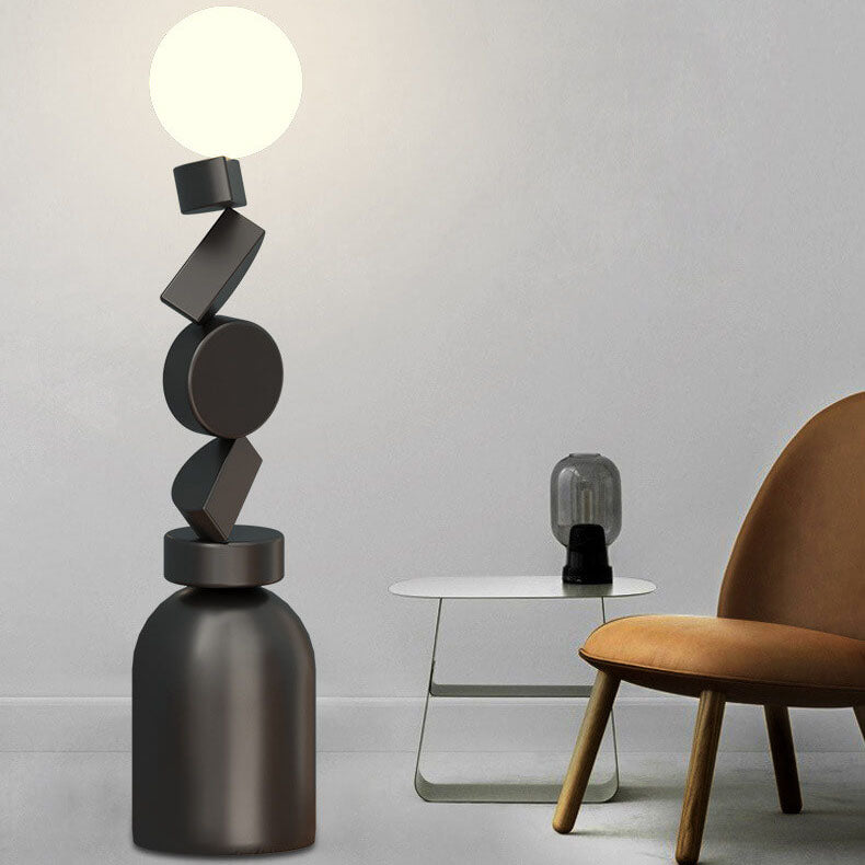 Geometric Blocks Stacked Iron Floor Lamp
