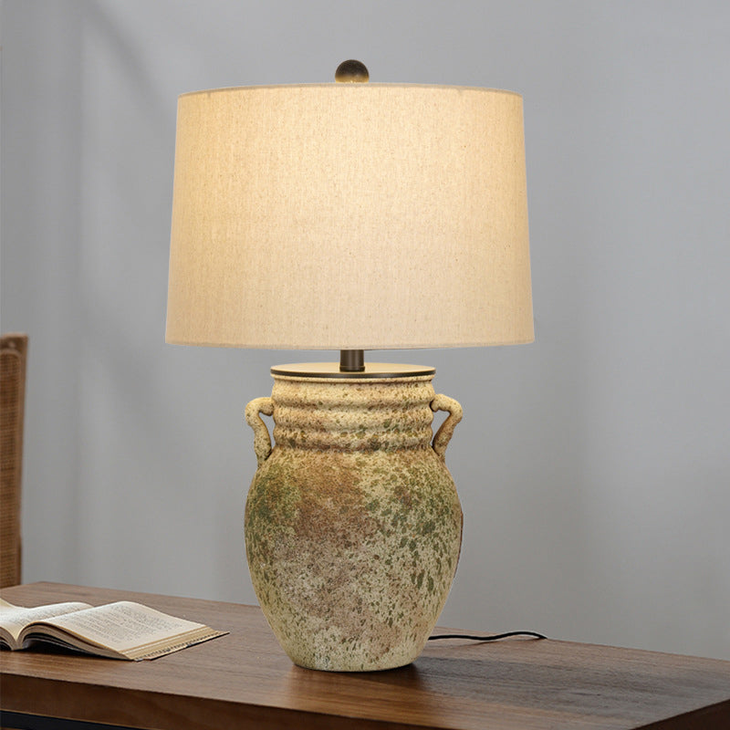 Round Vase Jar Ceramic Table Lamp
