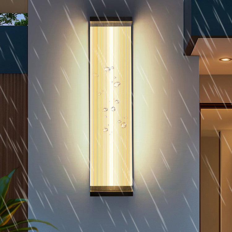 Rectangular Stainless Steel Acrylic Outdoor Light
