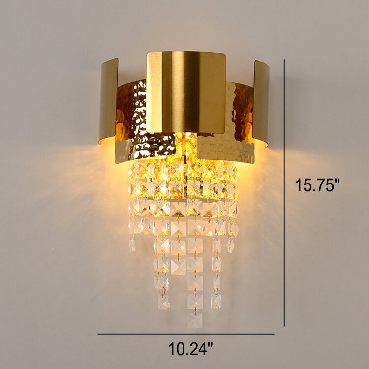 Crystal Tassel Gold 2/3 2-Light Wall Lamp