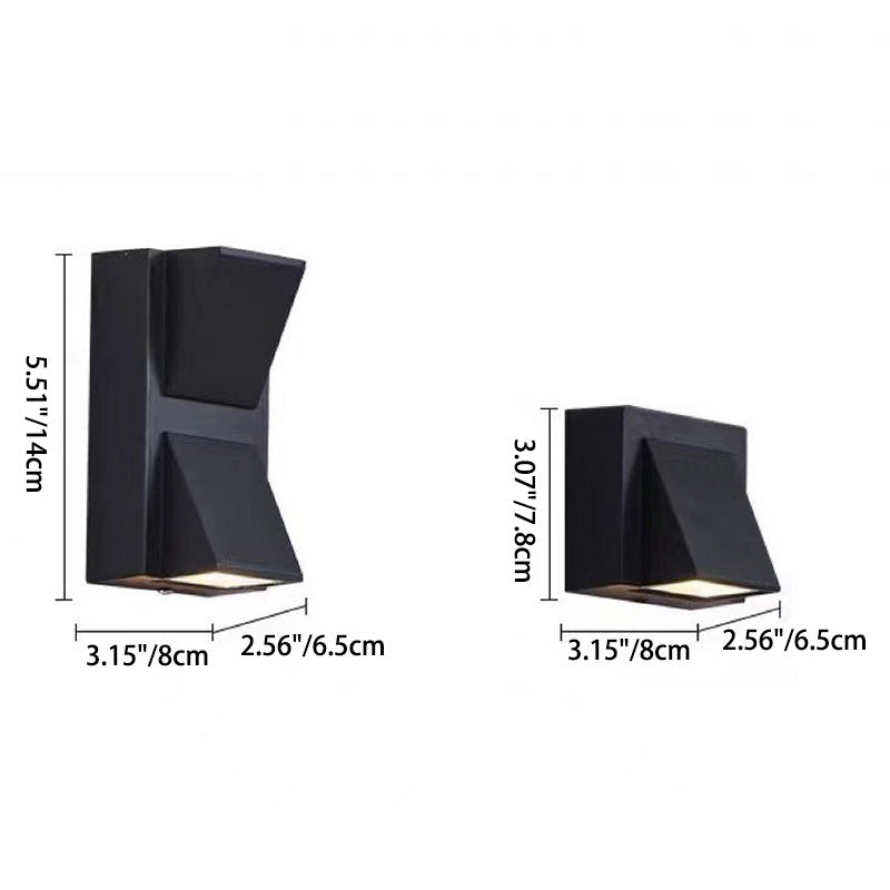 Aluminum Rectangular Triangular Prism Outdoor Light