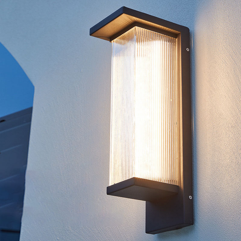 Rectangular Stainless Steel Acrylic Outdoor Light