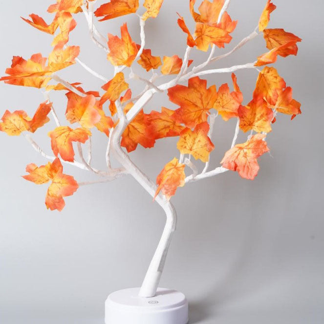 Christmas Plastic Maple Leaf Table Lamp