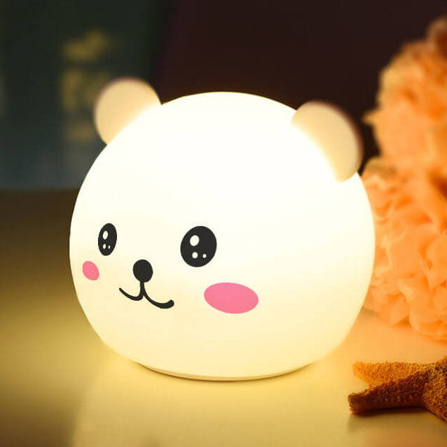 Cartoon Animal Colorful Silicone Table Lamp