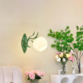 Floral Glass Round 1/2 Wall Lamp