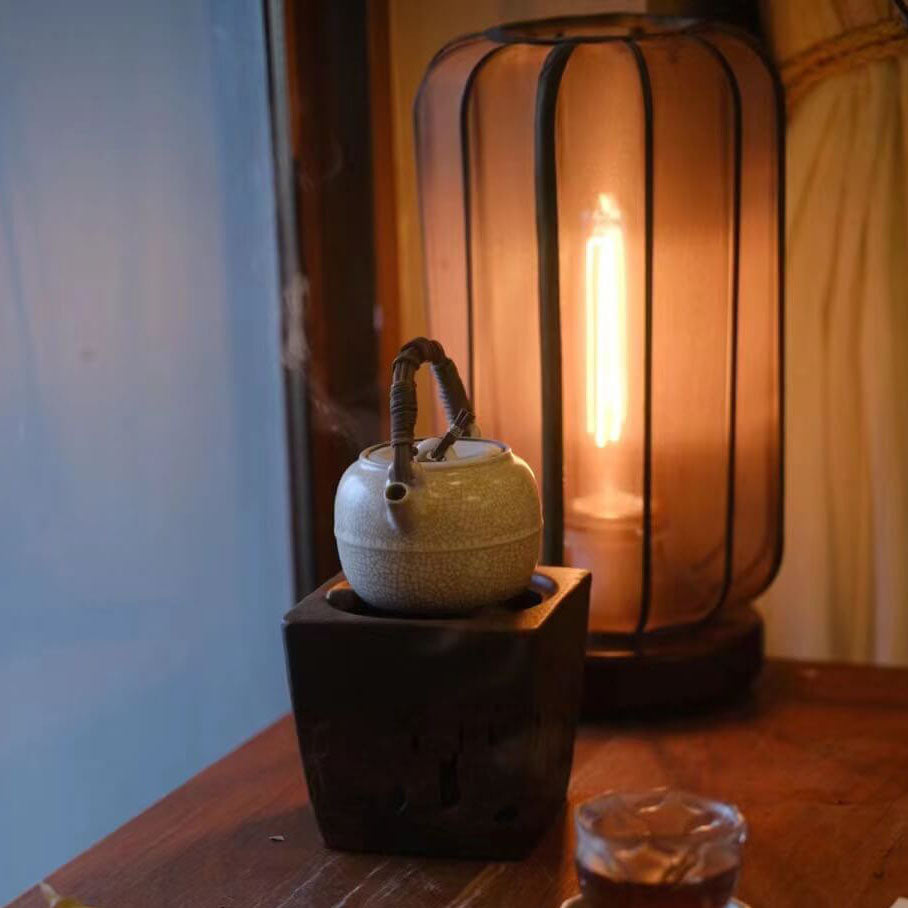 Zen Transparent Silk Lampshade Table Lamp