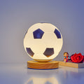 Globe Wood Glass Living Table Lamp