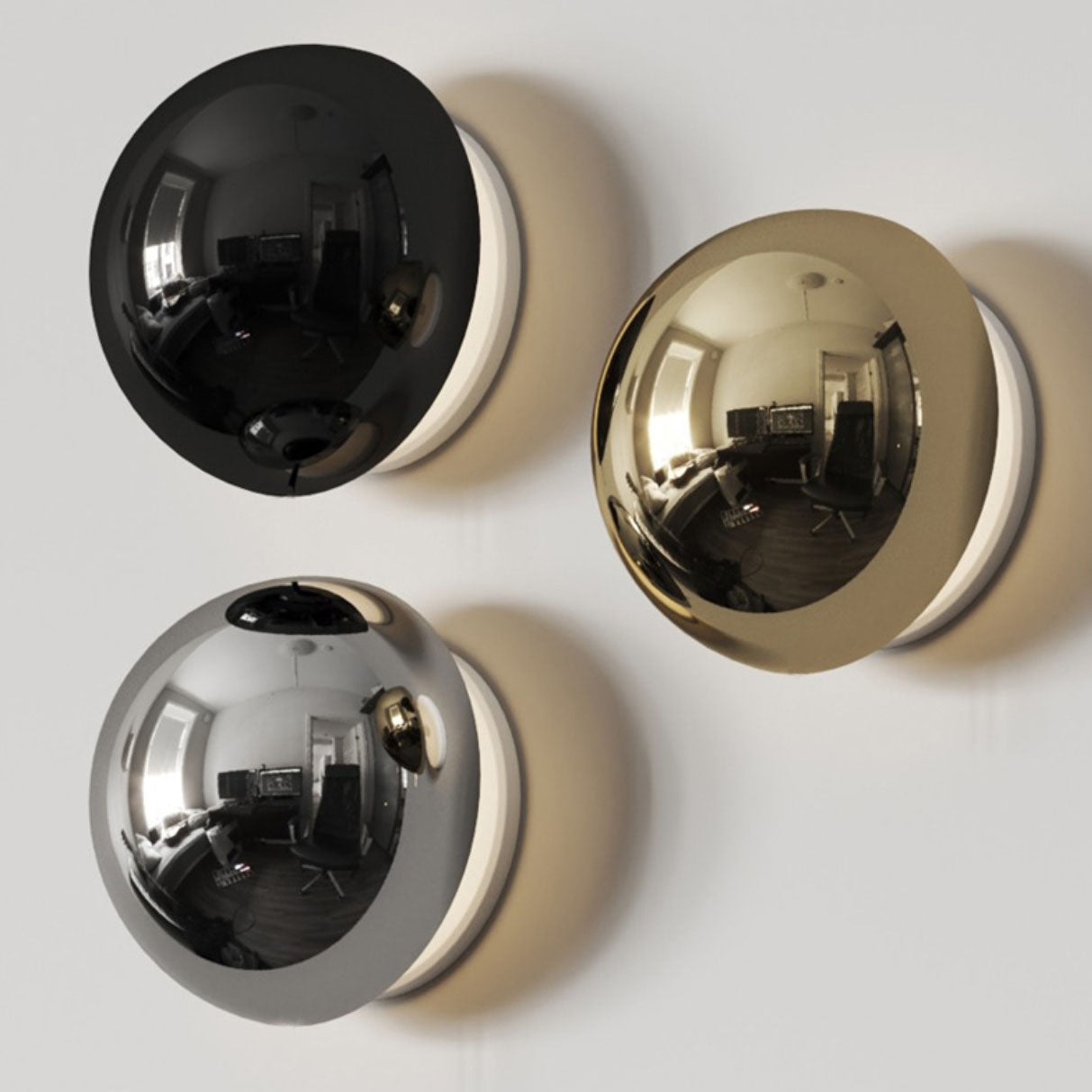 Meteorite Semicircle Metal Bedroom Wall Lamp