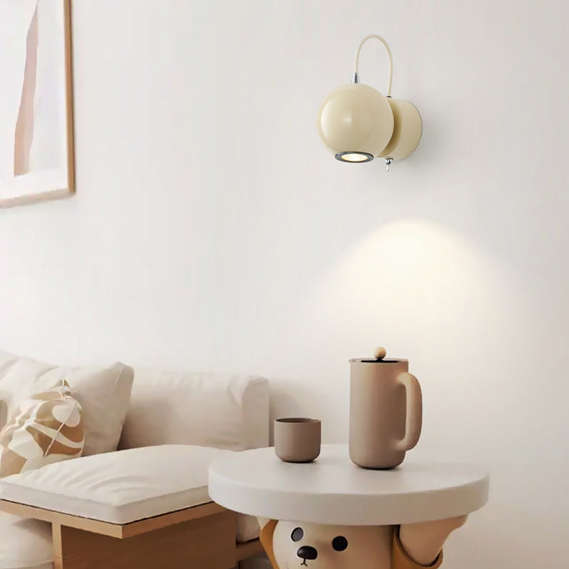 Sphere Cylinder Iron Bedroom Wall Lamp