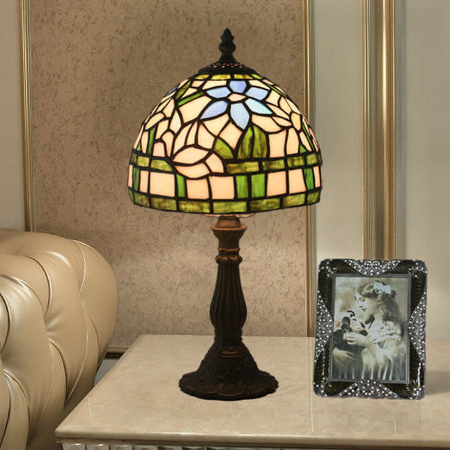 Grass Flower Stained Glass Table Lamp