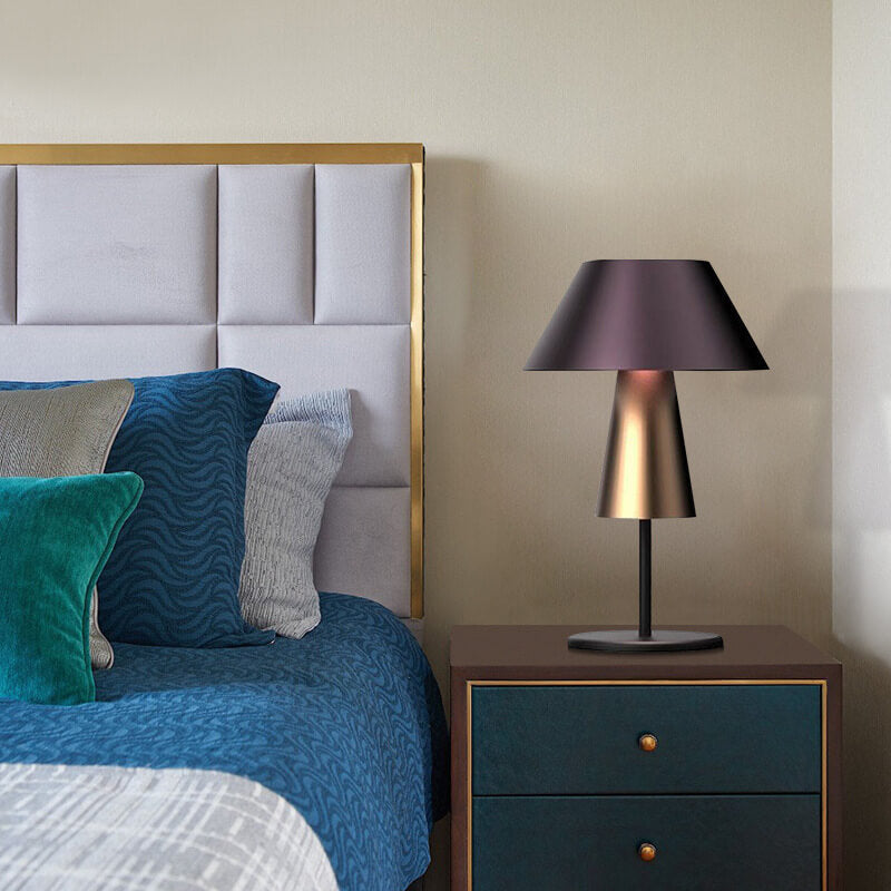Drum Cone Fabric Iron Table Lamp