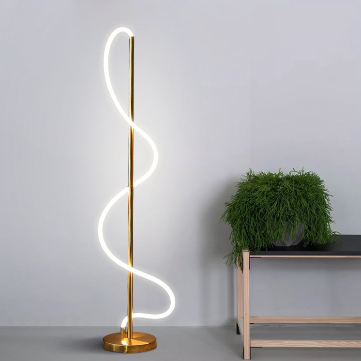 Line Iron Silicone Living Floor Lamp