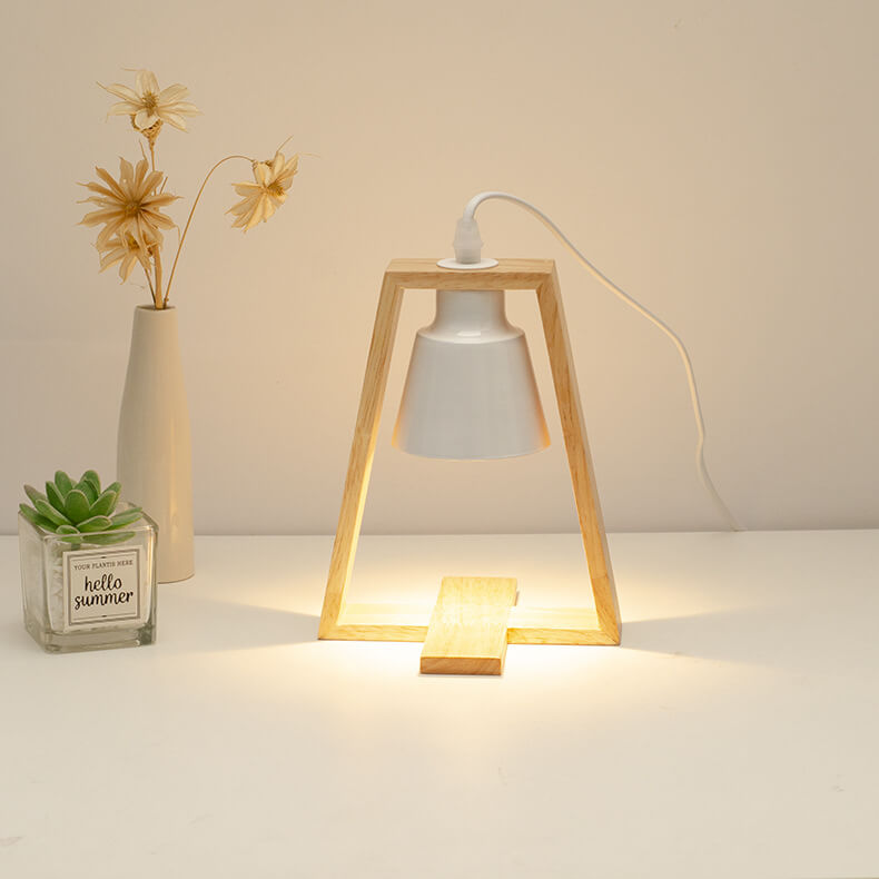 Wood Iron Scented Candle Table Lamp
