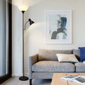 Half Circle Iron Living 2-Light Floor Lamp