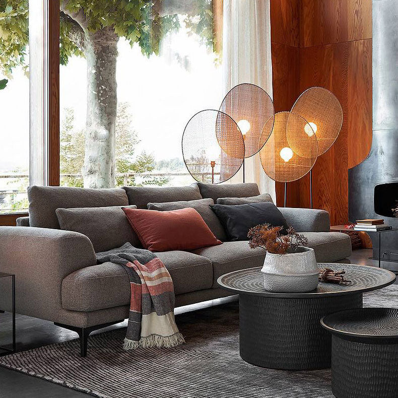 Rattan Fan Bedroom Table Lamp