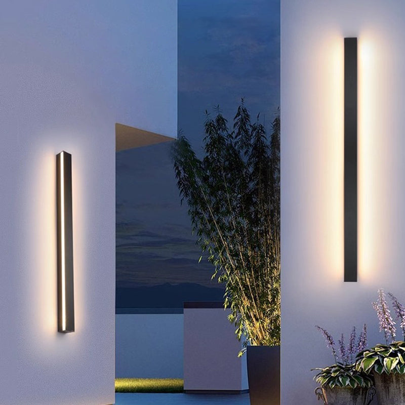 Long Rectangular Aluminum Acrylic Outdoor Light