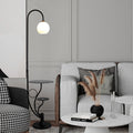 Marble Table Iron Linen Floor Lamp