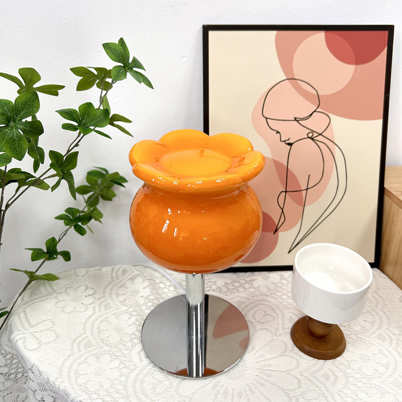 Iron Glass Tulip Flower Table Lamp