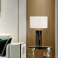Fabric Drum Square Column Table Lamp