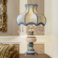 Carved Vase Fabric Resin Table Lamp