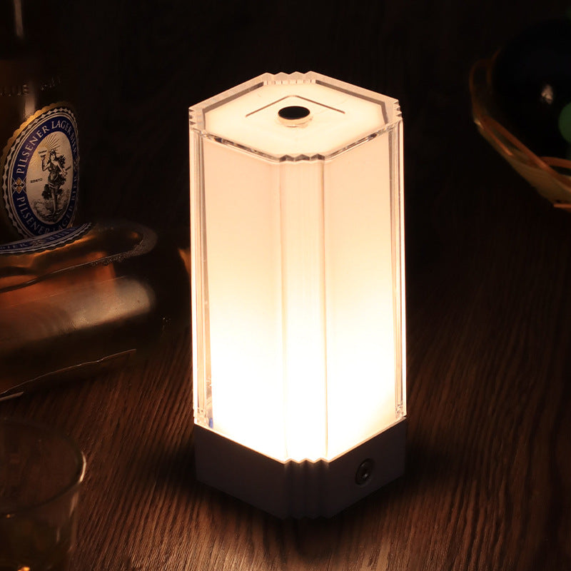 Solid Color Rectangular Acrylic Table Lamp