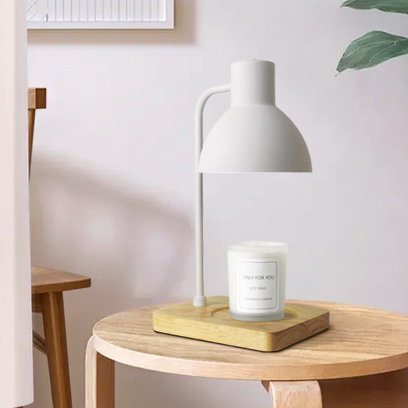 Dome Square Wood Melting Table Lamp