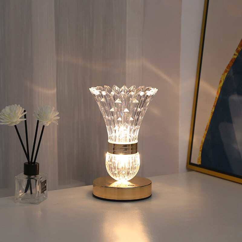 Acrylic Vase Shape Hardware Table Lamp