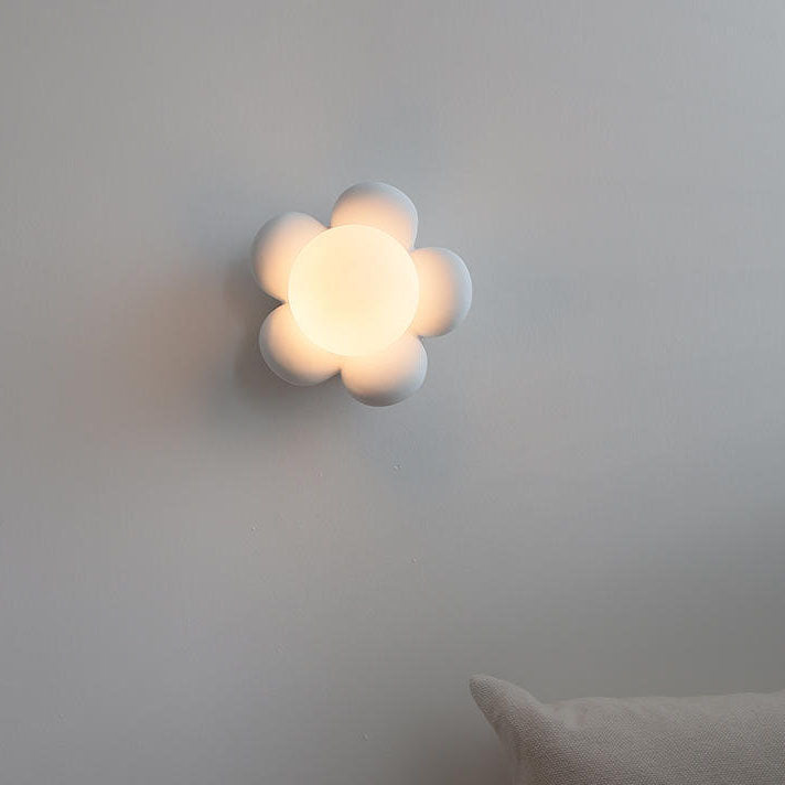 Flowers Shape Glass Ceramic Wall Lamp