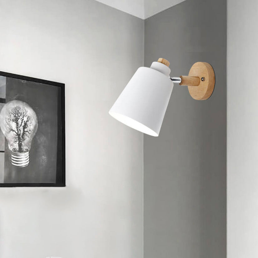 Macaron Barrel Wooden Chassis Wall Lamp