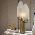 Transparent Oval Glass Sheet Table Lamp