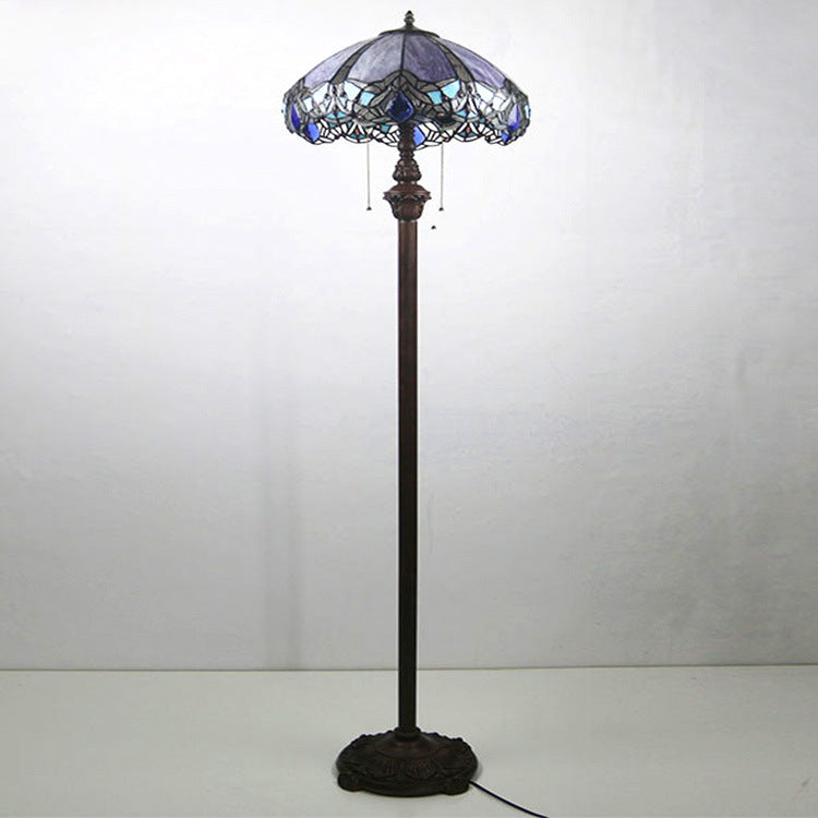 Glass 2-Light Floor Lamp
