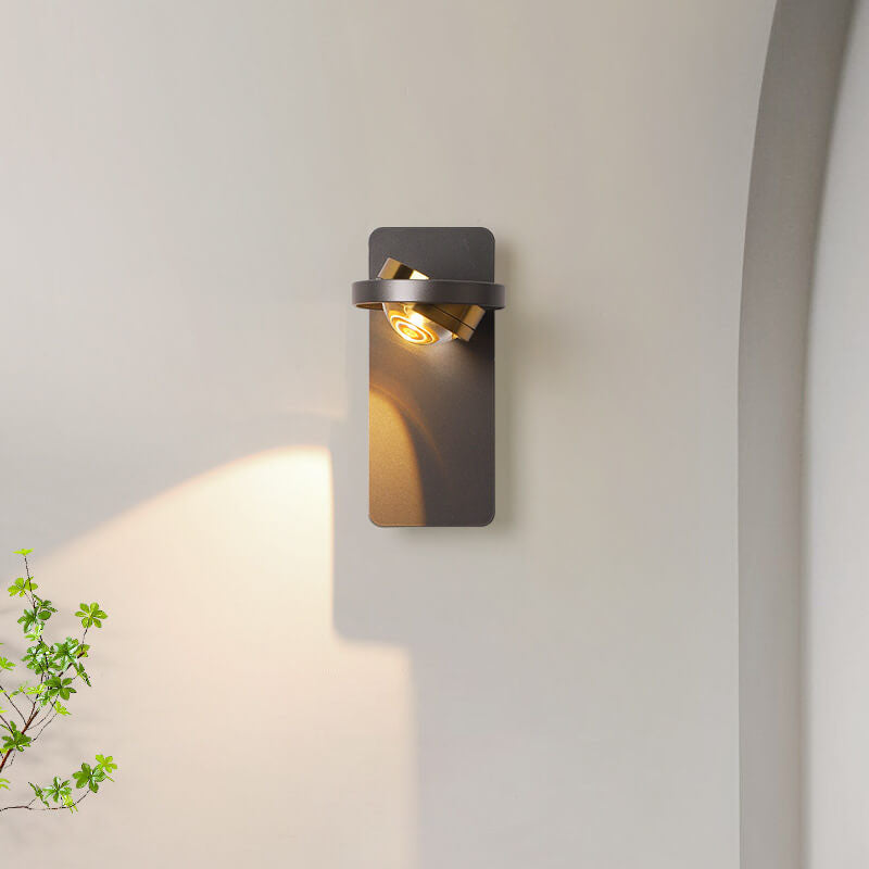 Aluminum Geometric Square Round Wall Lamp