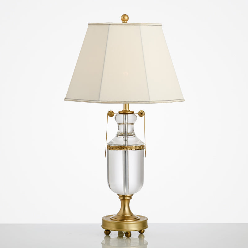 Octagonal Full Copper Crystal Table Lamp