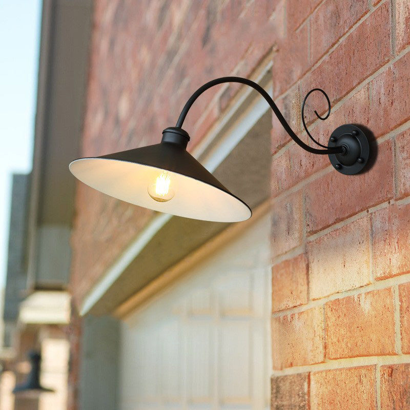 Iron Round Garden Outdoor Light