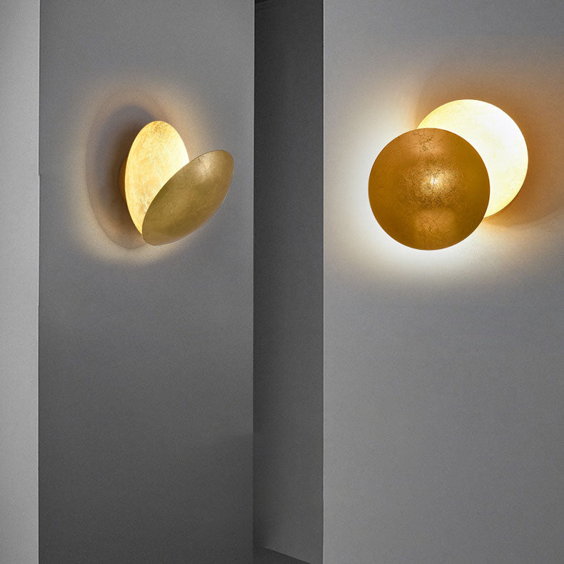 Alloy Round Bedroom Wall Lamp