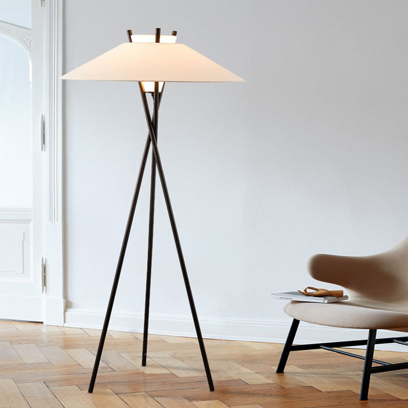 Contemporary Simplicity Semi-tapered Fabric Floor Lamp