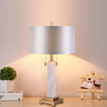 Cylinder Round Metal Marble Table Lamp