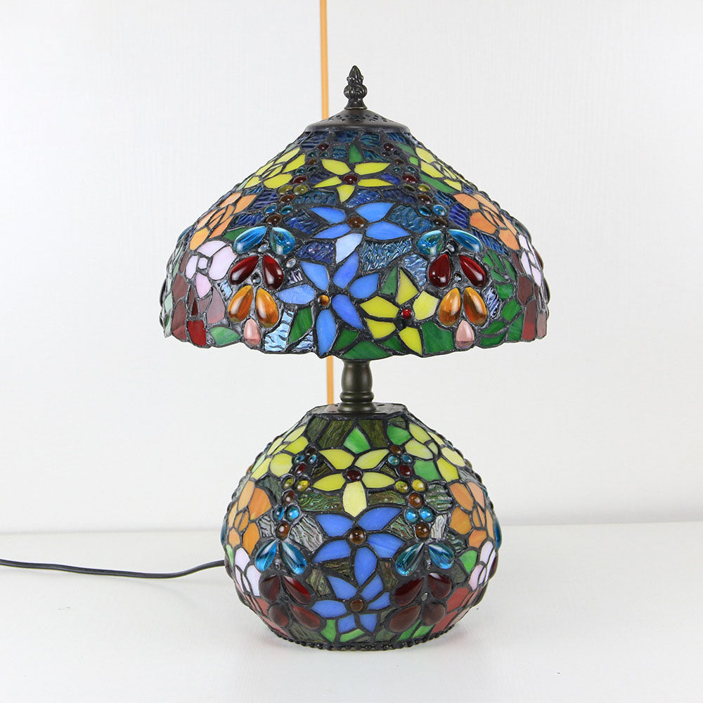 Floral Beads Round 2-Light Table Lamp