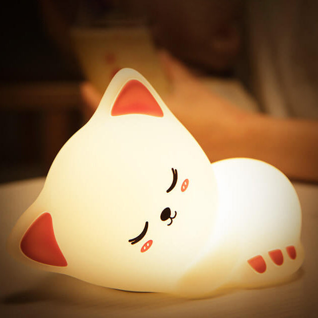 Cat Night Silicone Clapping Table Lamp