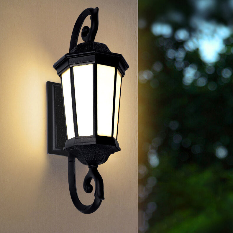 Octagonal Lantern Aluminum Faux Outdoor Light